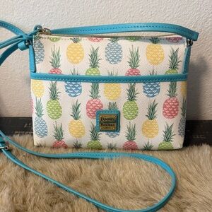 Dooney & Bourke Pineapple Print Pouchette Crossbody Bag new without tags